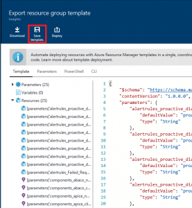 Export Resource Group Template Blade