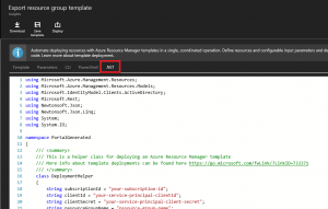 Export Resource Template to .NET